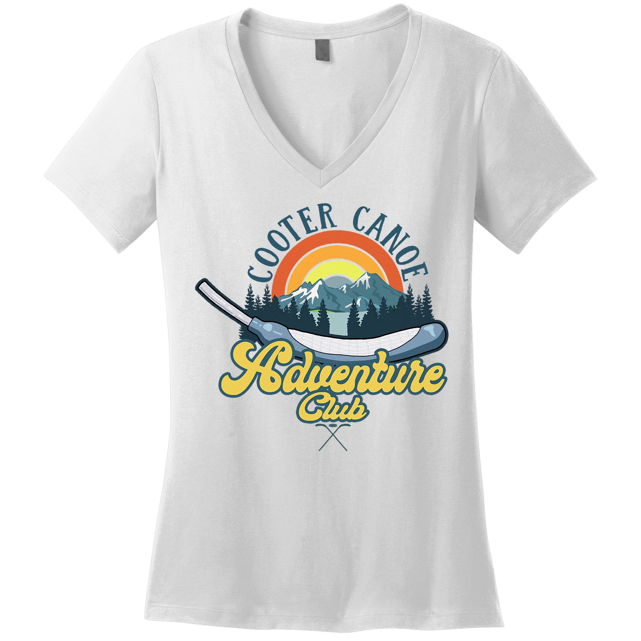 Cooter Canoe Adventure Nurse Club Funny ICU Registered Nurse Women's V-Neck T-Shirt