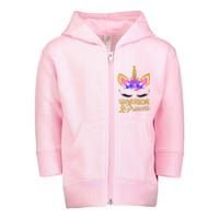 Childhood Cancer Awareness Unicorn Warrior Princess Toddler Zip Fleece Hoodie