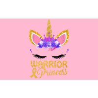 Childhood Cancer Awareness Unicorn Warrior Princess Bumper Sticker