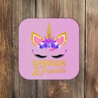 Childhood Cancer Awareness Unicorn Warrior Princess Coaster