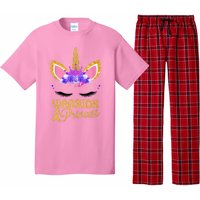 Childhood Cancer Awareness Unicorn Warrior Princess Pajama Set