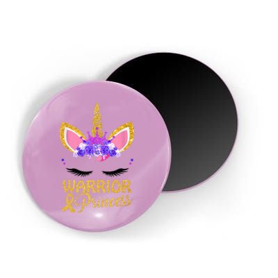 Childhood Cancer Awareness Unicorn Warrior Princess Magnet