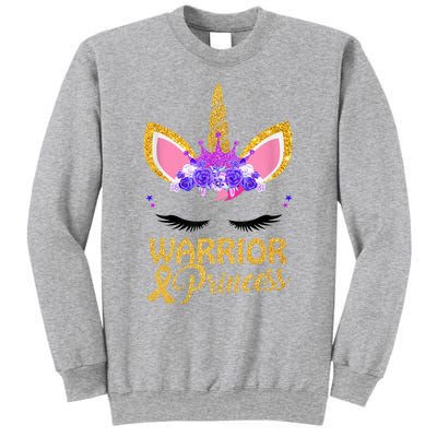 Childhood Cancer Awareness Unicorn Warrior Princess Sweatshirt