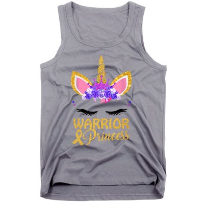 Childhood Cancer Awareness Unicorn Warrior Princess Tank Top