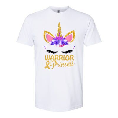 Childhood Cancer Awareness Unicorn Warrior Princess Softstyle CVC T-Shirt