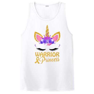 Childhood Cancer Awareness Unicorn Warrior Princess PosiCharge Competitor Tank