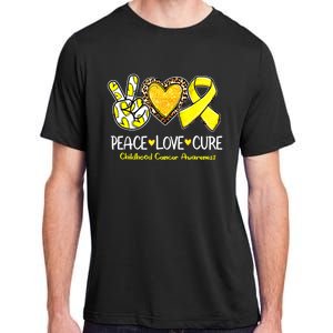 Childhood Cancer Awareness Love Cure Yellow Ribbon Adult ChromaSoft Performance T-Shirt