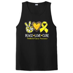 Childhood Cancer Awareness Love Cure Yellow Ribbon PosiCharge Competitor Tank