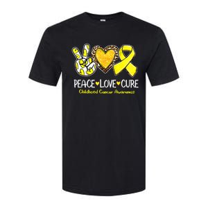 Childhood Cancer Awareness Love Cure Yellow Ribbon Softstyle CVC T-Shirt