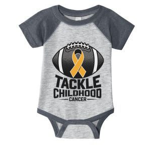 Childhood Cancer Awareness Tackle Childhood Cancer Football Gift Infant Baby Jersey Bodysuit