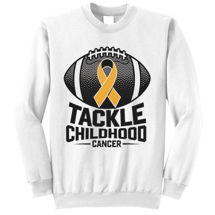 Childhood Cancer Awareness Tackle Childhood Cancer Football Gift Sweatshirt