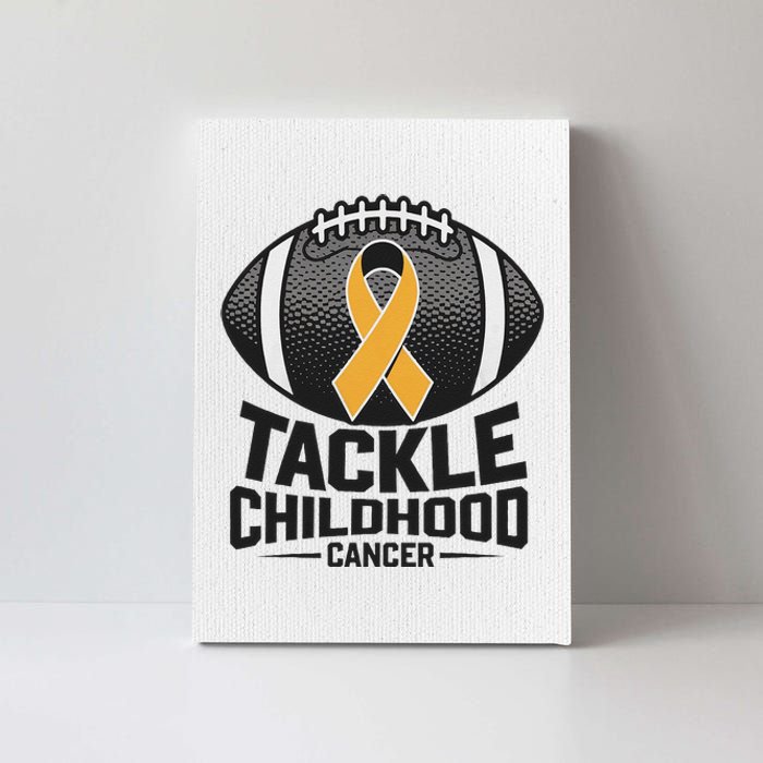 Childhood Cancer Awareness Tackle Childhood Cancer Football Gift Canvas