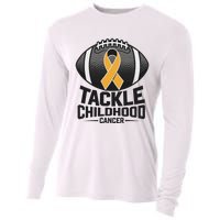 Childhood Cancer Awareness Tackle Childhood Cancer Football Gift Cooling Performance Long Sleeve Crew