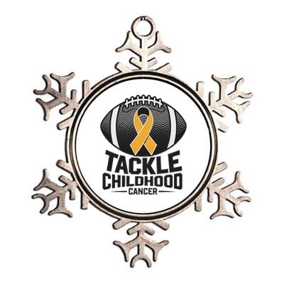 Childhood Cancer Awareness Tackle Childhood Cancer Football Gift Metallic Star Ornament