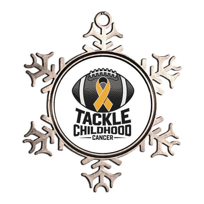 Childhood Cancer Awareness Tackle Childhood Cancer Football Gift Metallic Star Ornament