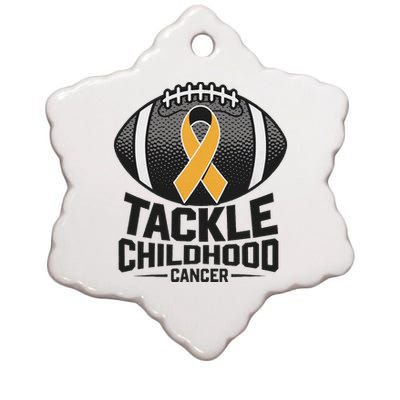 Childhood Cancer Awareness Tackle Childhood Cancer Football Gift Ceramic Star Ornament