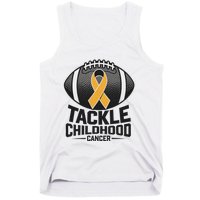 Childhood Cancer Awareness Tackle Childhood Cancer Football Gift Tank Top