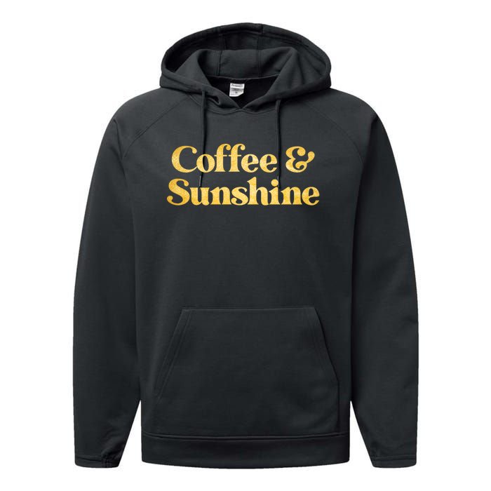 Cute Coffee And Sunshine Performance Fleece Hoodie