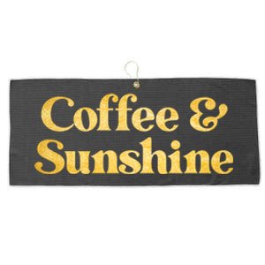 Cute Coffee And Sunshine Large Microfiber Waffle Golf Towel