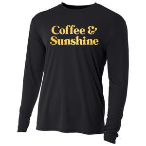 Cute Coffee And Sunshine Cooling Performance Long Sleeve Crew