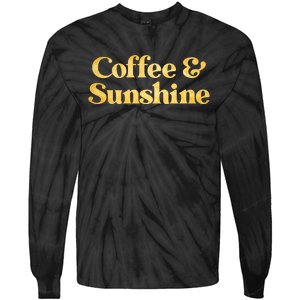 Cute Coffee And Sunshine Tie-Dye Long Sleeve Shirt