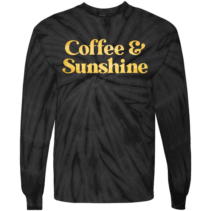 Cute Coffee And Sunshine Tie-Dye Long Sleeve Shirt