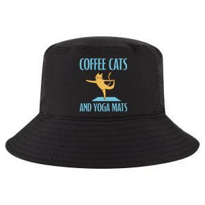 Coffee Cats And Yoga Mats Relaxation Meditation Cool Comfort Performance Bucket Hat