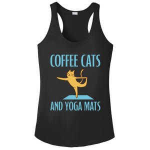 Coffee Cats And Yoga Mats Relaxation Meditation Ladies PosiCharge Competitor Racerback Tank