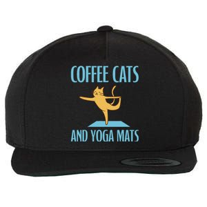 Coffee Cats And Yoga Mats Relaxation Meditation Wool Snapback Cap