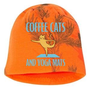 Coffee Cats And Yoga Mats Relaxation Meditation Kati - Camo Knit Beanie