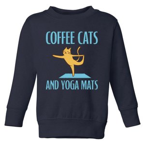 Coffee Cats And Yoga Mats Relaxation Meditation Toddler Sweatshirt