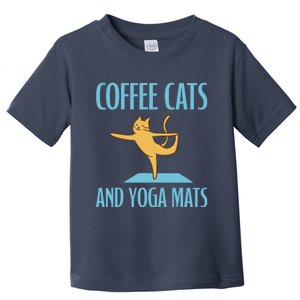 Coffee Cats And Yoga Mats Relaxation Meditation Toddler T-Shirt