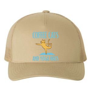 Coffee Cats And Yoga Mats Relaxation Meditation Yupoong Adult 5-Panel Trucker Hat