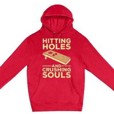 Cool Cornhole Art For Women Corn Hole Lover Board Game Premium Pullover Hoodie