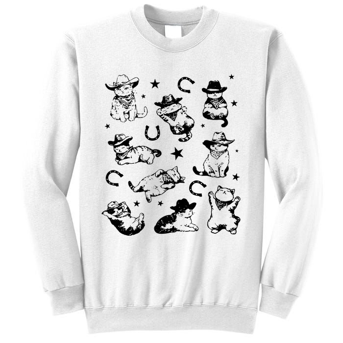 Cowboy Cats And Kittens Western Cowboy Vintage Sweatshirt