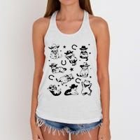 Cowboy Cats And Kittens Western Cowboy Vintage Women's Knotted Racerback Tank