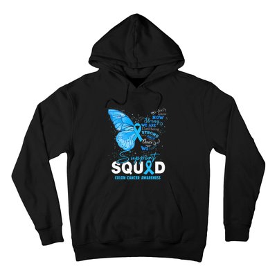 Colon Cancer Awareness Support Aquad Butterfly Hoodie