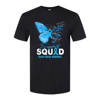 Colon Cancer Awareness Support Aquad Butterfly Softstyle® CVC T-Shirt