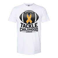 Childhood Cancer Awareness Tackle Childhood Cancer Football Softstyle CVC T-Shirt