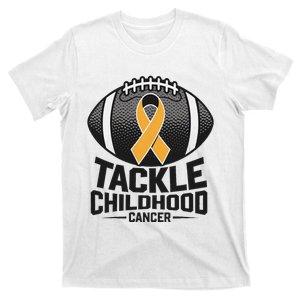 Childhood Cancer Awareness Tackle Childhood Cancer Football T-Shirt