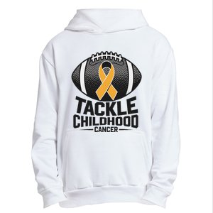 Childhood Cancer Awareness Tackle Childhood Cancer Football Urban Pullover Hoodie