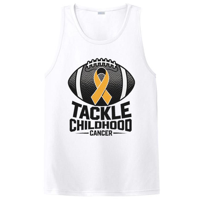 Childhood Cancer Awareness Tackle Childhood Cancer Football PosiCharge Competitor Tank