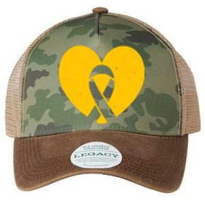 Childhood Cancer Awareness Heart Ribbon Pocket Legacy Tie Dye Trucker Hat