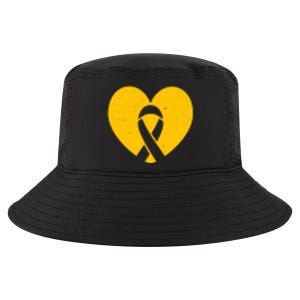 Childhood Cancer Awareness Heart Ribbon Pocket Cool Comfort Performance Bucket Hat