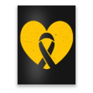 Childhood Cancer Awareness Heart Ribbon Pocket Poster