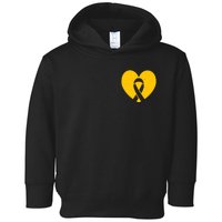 Childhood Cancer Awareness Heart Ribbon Pocket Toddler Hoodie