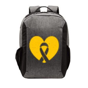 Childhood Cancer Awareness Heart Ribbon Pocket Vector Backpack