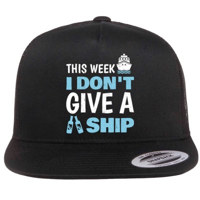 Cool Cruise Art Wo Cruise Vacation Cruise Ship Couple Flat Bill Trucker Hat