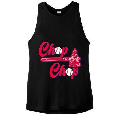 Chop Chop Atlanta Baseball Lover Fan Ladies PosiCharge Tri-Blend Wicking Tank