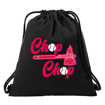 Chop Chop Atlanta Baseball Lover Fan Drawstring Bag